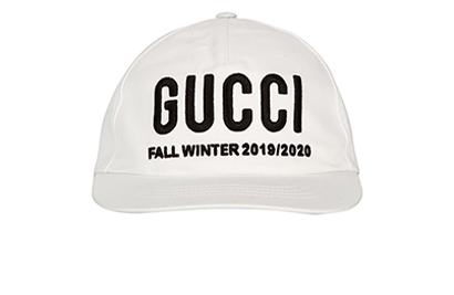 Gucci White Peaked Cap, front view